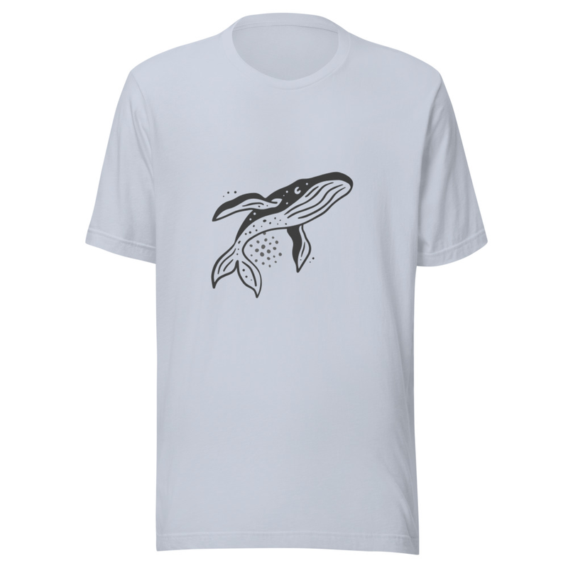 Whale Print Unisex T-shirt Casual wear