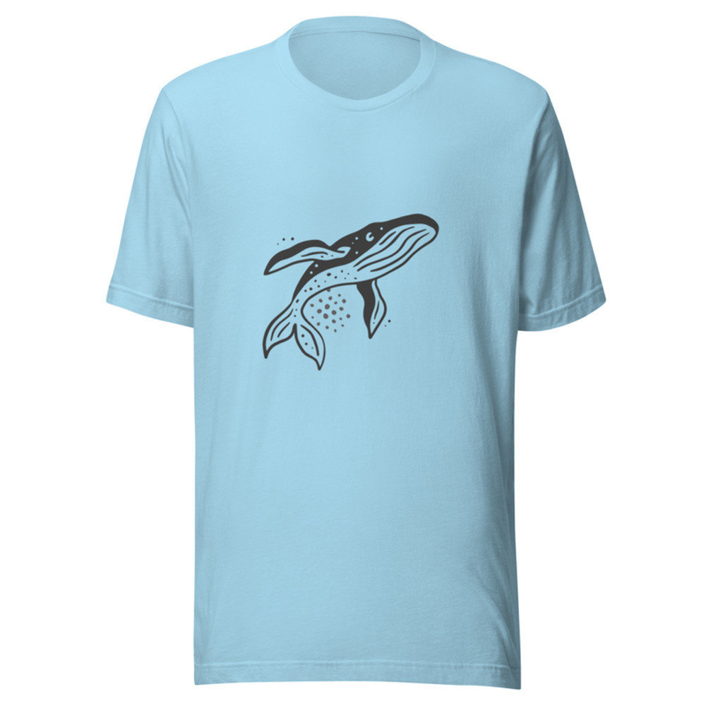 Whale Print Unisex T-shirt Casual wear