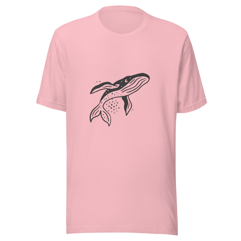 Whale Print Unisex T-shirt Casual wear