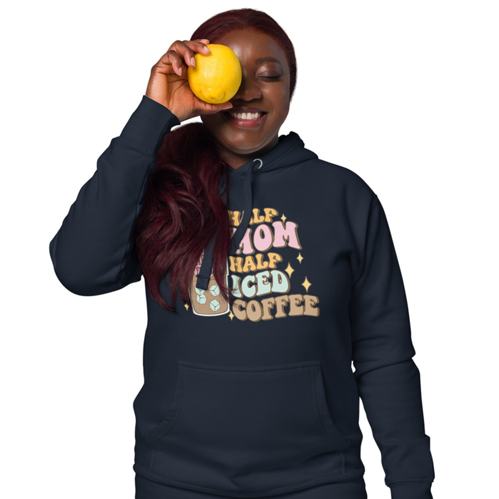 half mom half iced coffee Unisex Hoodie
