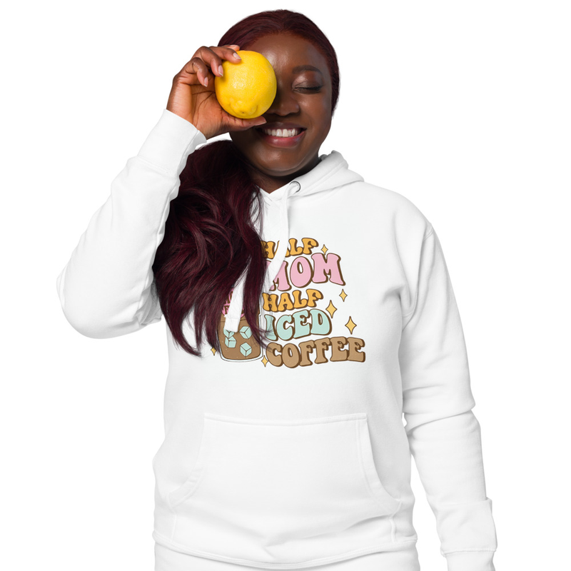 half mom half iced coffee Unisex Hoodie