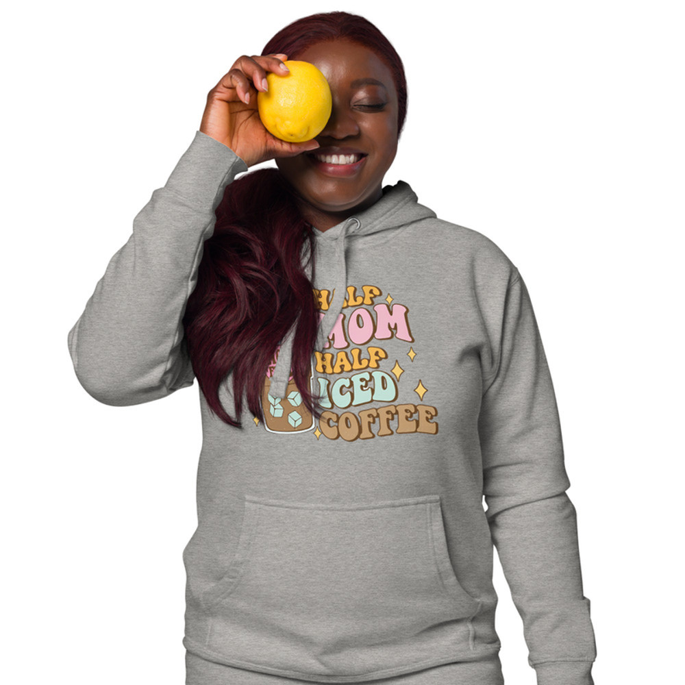 half mom half iced coffee Unisex Hoodie