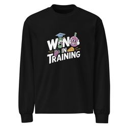 wino in training - premium heavyweight long sleeve shirt