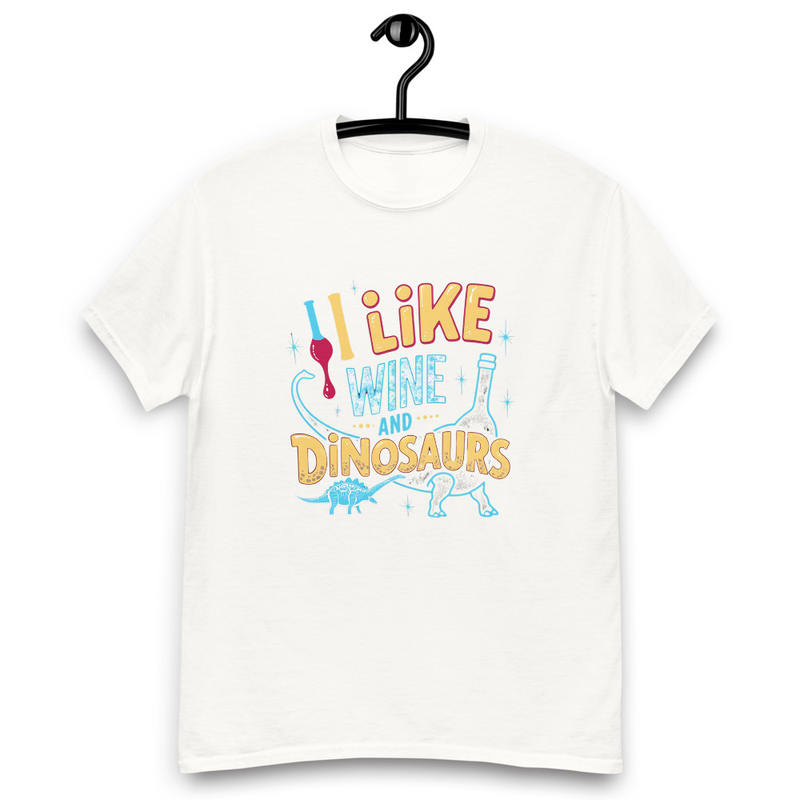I Like Wine And Dinosaurs Unisex Classic Tee 10