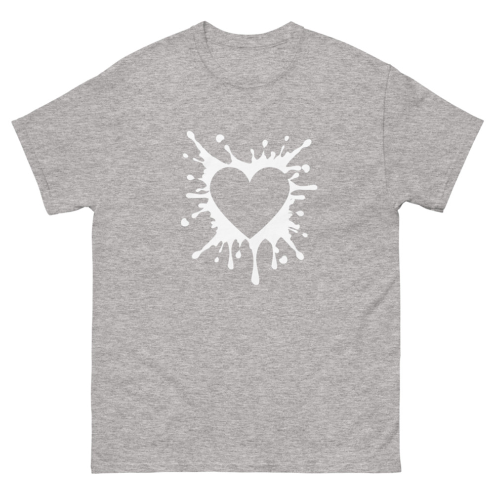 Black Heart Splatter Tshirt Valentines Day Gift Shirt Big Heartsheart Fighter Tshirt heart Tshirtgi 11