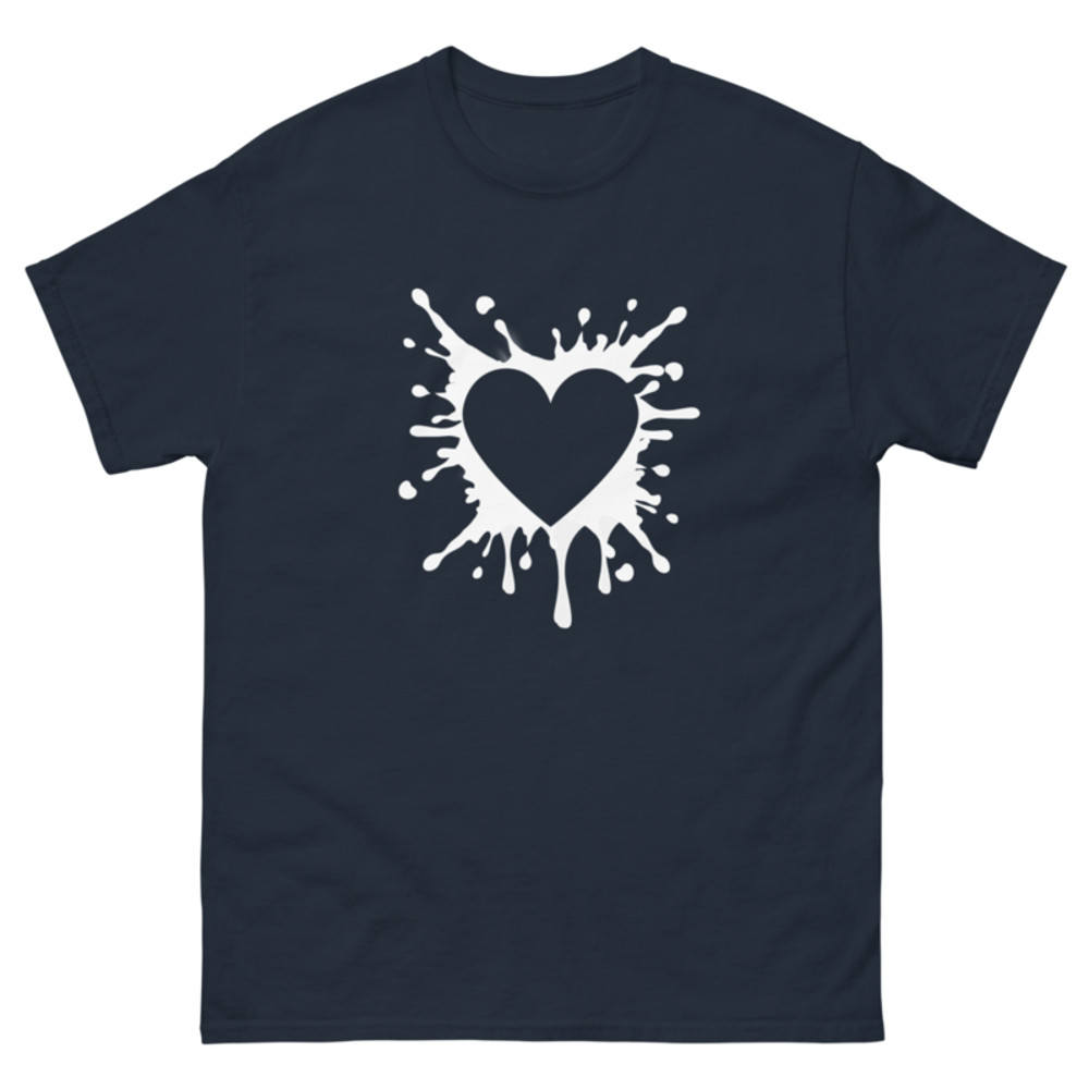 Black Heart Splatter Tshirt Valentines Day Gift Shirt Big Heartsheart Fighter Tshirt heart Tshirtgi 3