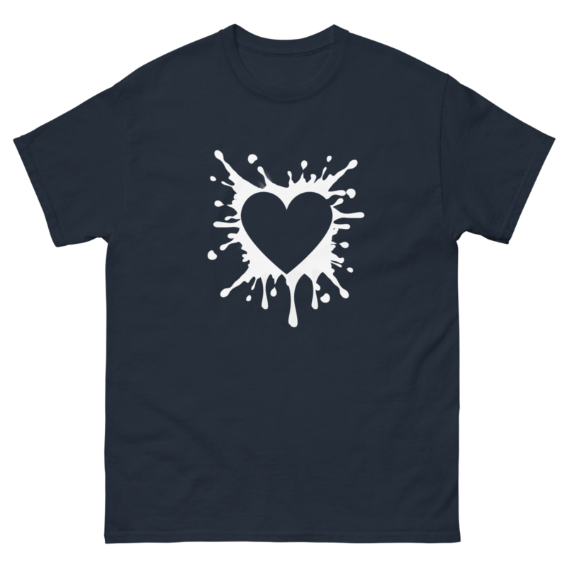 Black Heart Splatter Tshirt Valentines Day Gift Shirt Big Heartsheart Fighter Tshirt heart Tshirtgi 3