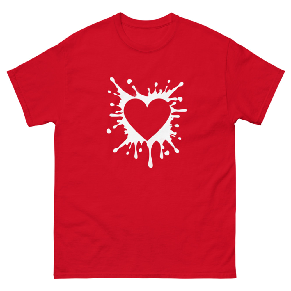 Black Heart Splatter Tshirt Valentines Day Gift Shirt Big Heartsheart Fighter Tshirt heart Tshirtgi 4