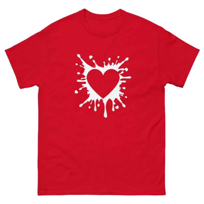 Black Heart Splatter Tshirt Valentines Day Gift Shirt Big Heartsheart Fighter Tshirt heart Tshirtgi 4