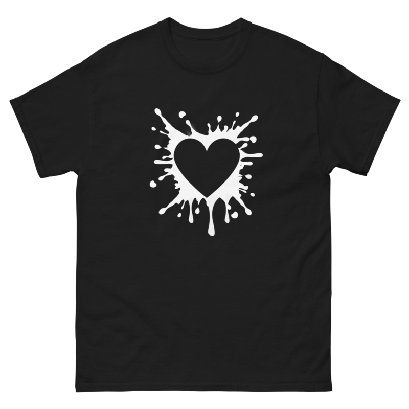 Black Heart Splatter Tshirt Valentines Day Gift Shirt Big Heartsheart Fighter Tshirt heart Tshirtgi 2