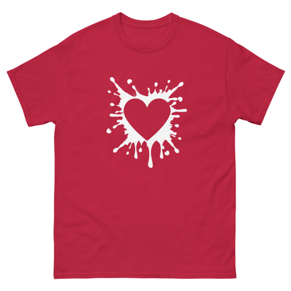 Black Heart Splatter Tshirt Valentines Day Gift Shirt Big Heartsheart Fighter Tshirt heart Tshirtgi 5