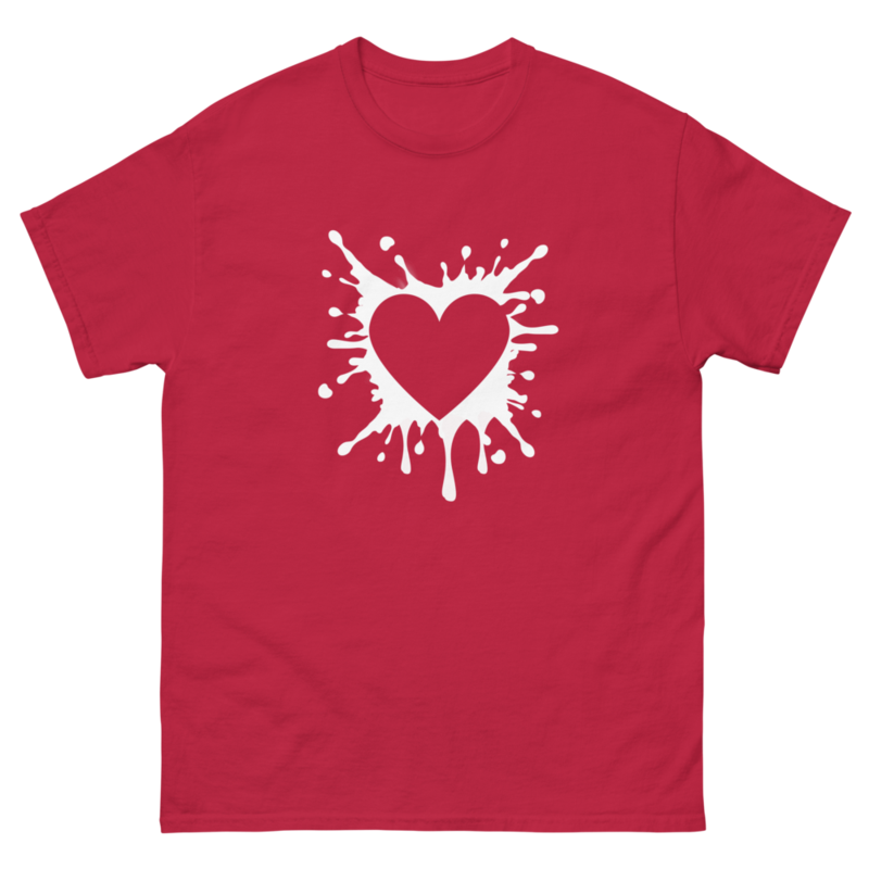 Black Heart Splatter Tshirt Valentines Day Gift Shirt Big Heartsheart Fighter Tshirt heart Tshirtgi 5