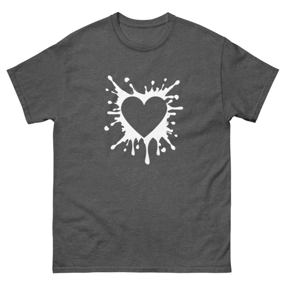 Black Heart Splatter Tshirt Valentines Day Gift Shirt Big Heartsheart Fighter Tshirt heart Tshirtgi 6