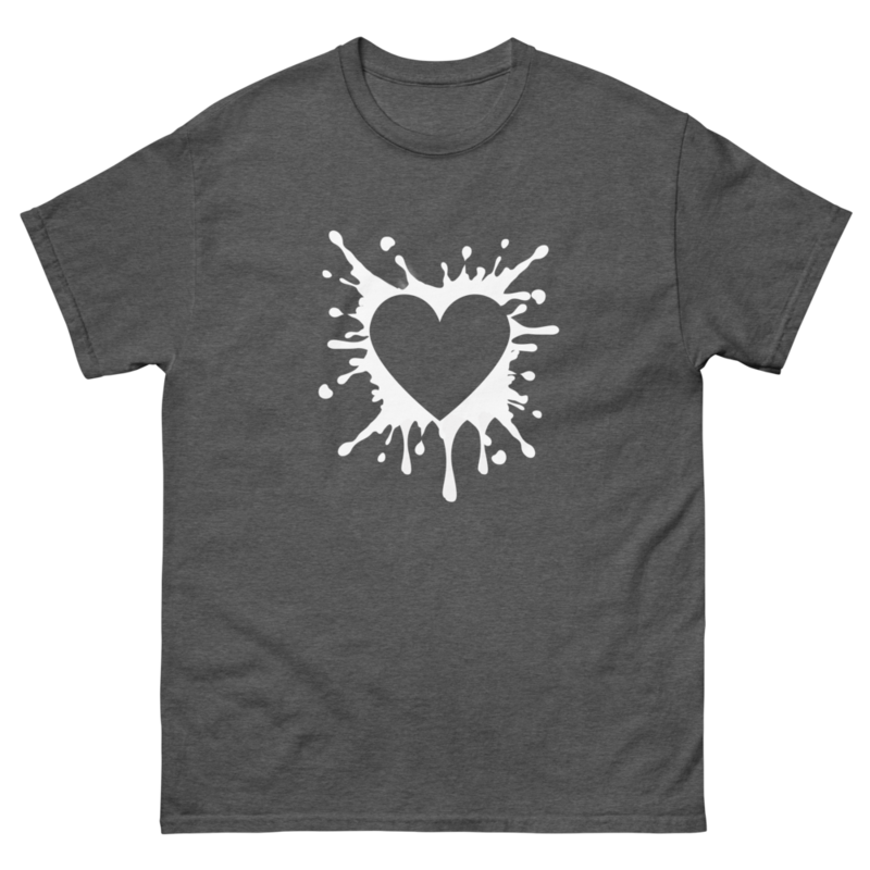 Black Heart Splatter Tshirt Valentines Day Gift Shirt Big Heartsheart Fighter Tshirt heart Tshirtgi 6