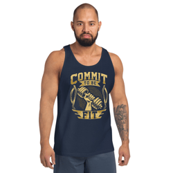 commit to be fit funny men's tank top