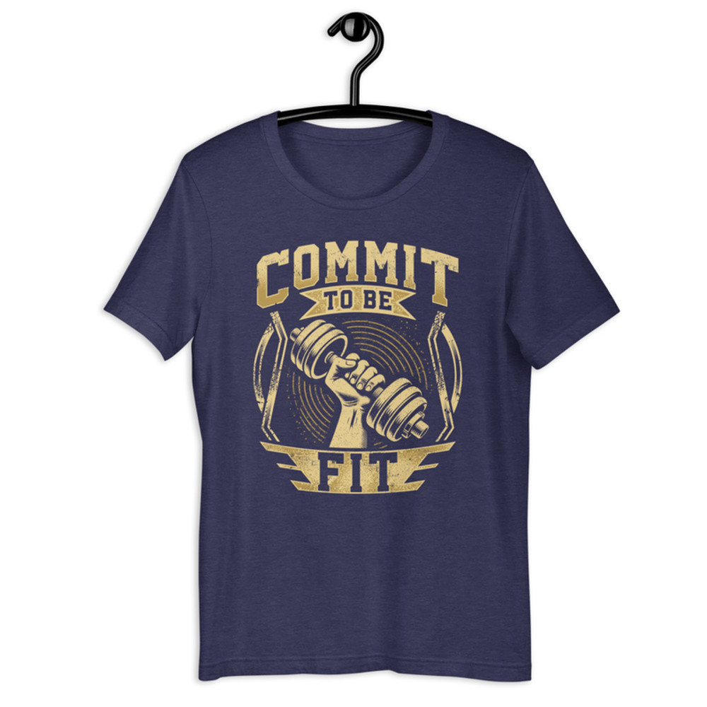 COMMIT TO BE FIT Funny Fitness Unisex Tshirt 3