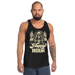 pappy hour funny gym fitness workout men's tank top