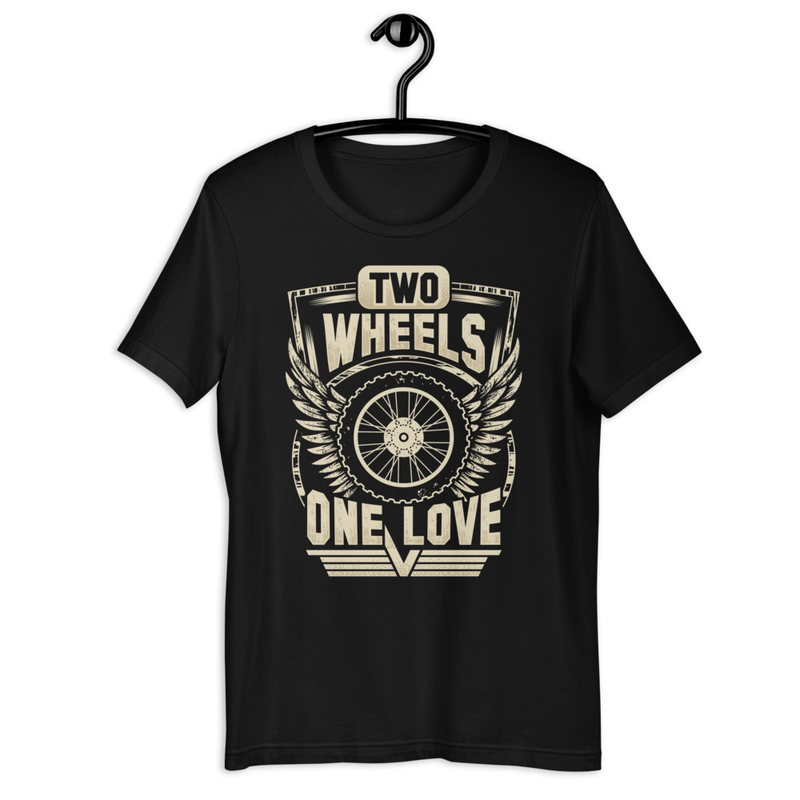 Two Wheels One Love Unisex Tshirt 1