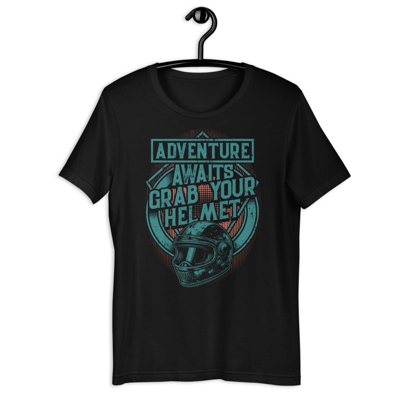 Adventure Awaits Grab Your Helmet Unisex Tshirt 1