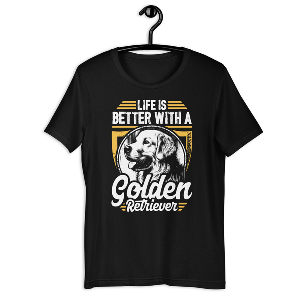 Life Is Better With A Golden Retriever Unisex Tshirt 1