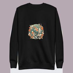 fish design unisex premium sweatshirt