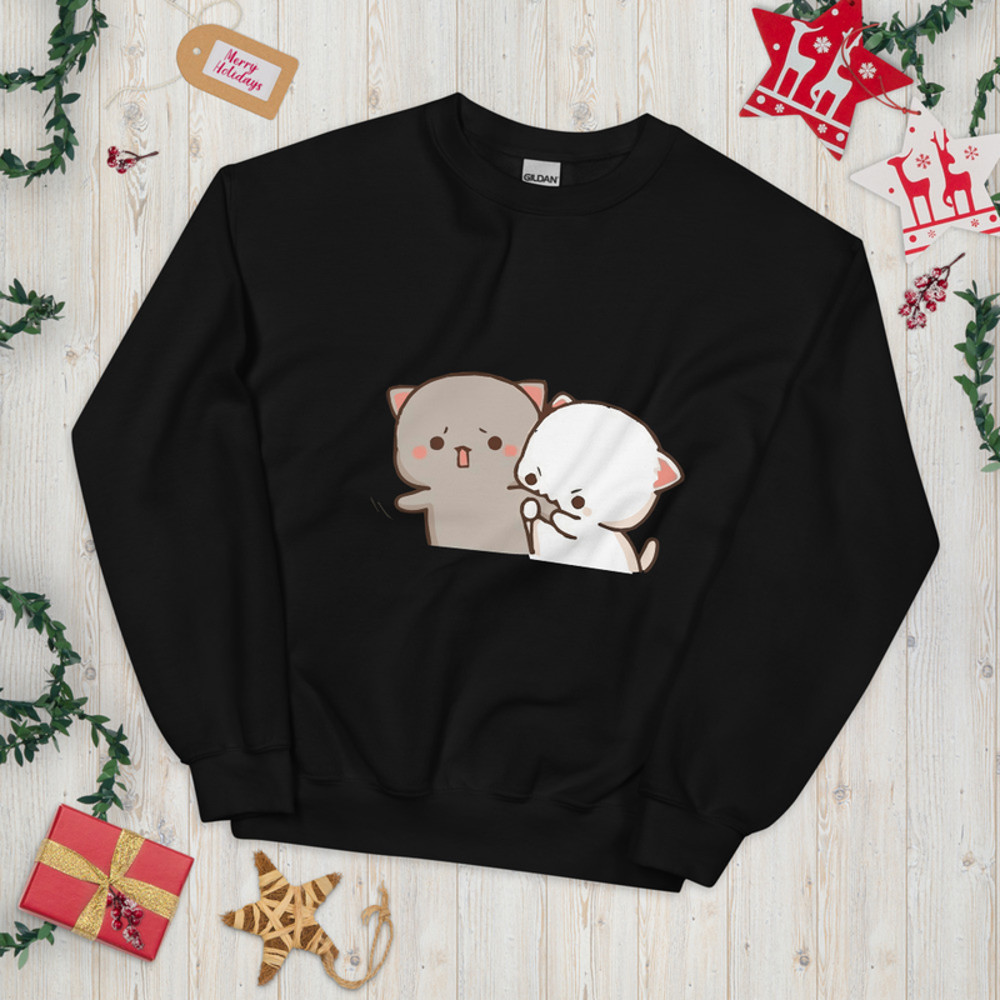 Kawaii Cat Art Unisex Sweatshirt Uplifting And Inspirational Design Cute And Motivational Apparel A 0