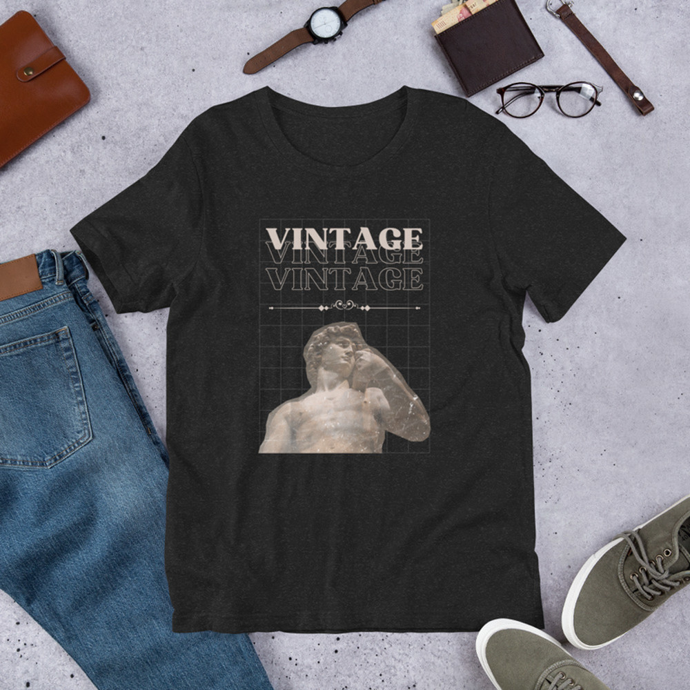 Vintage Unisex TShirt Retro Style ShortSleeve Tee Classic And Timeless Apparel 1