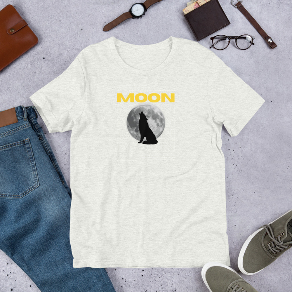 Moon Graphic Unisex T-Shirt, Celestial Design Tee, Space-Inspired Motivational Shirt