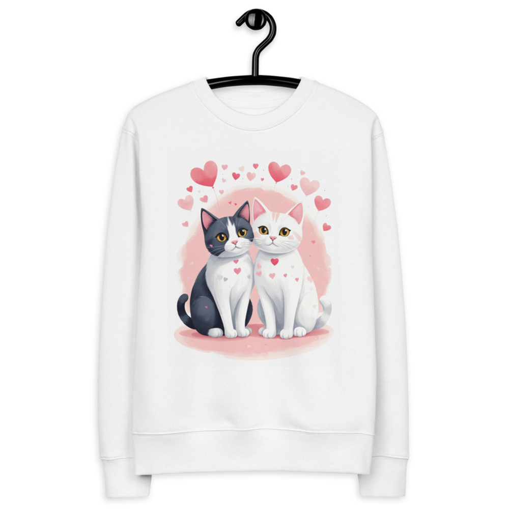 Playful Cat Companions Unisex Eco Sweatshirt 0