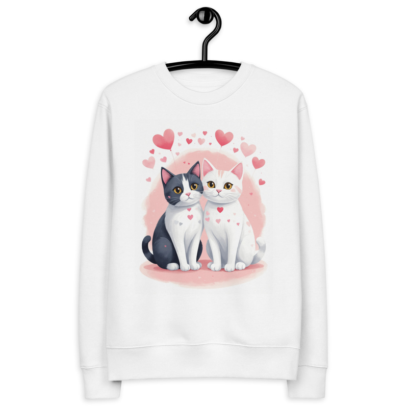 Playful Cat Companions Unisex Eco Sweatshirt 0