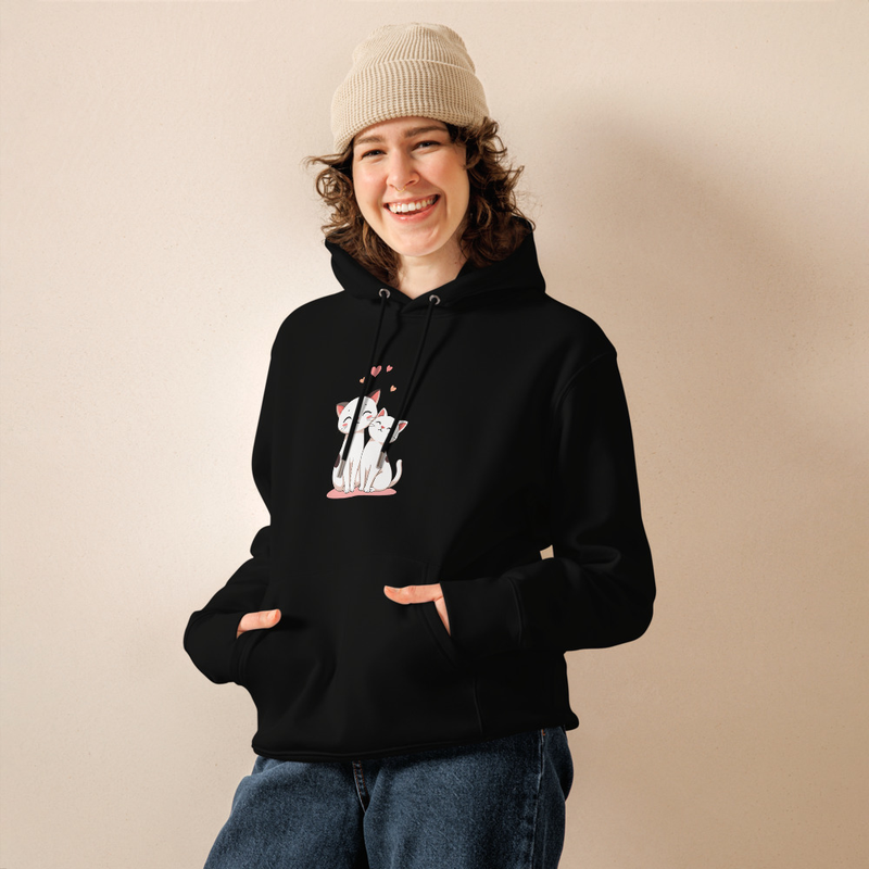 Playful Cat Companions Unisex Essential Eco Hoodie 1