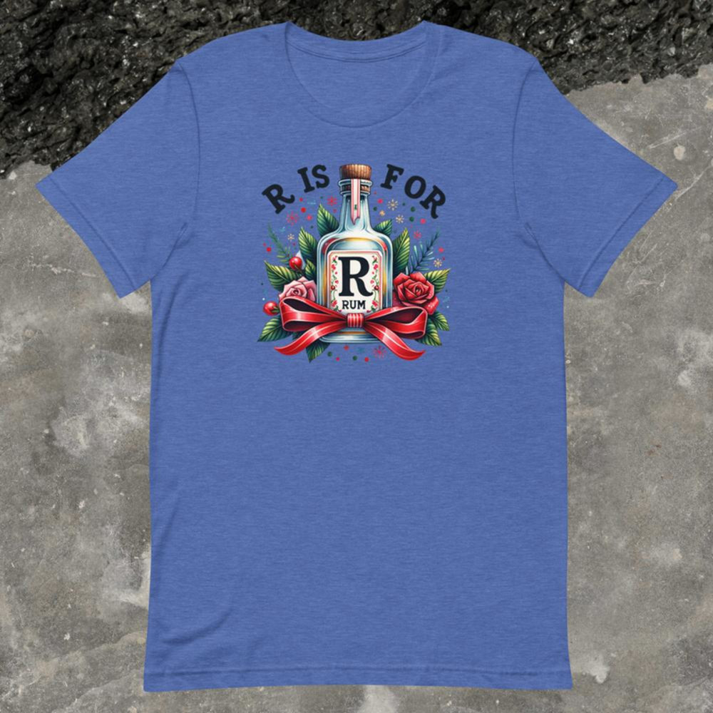 R Is For Rum TShirt Whimsical Bottle Illustration Tee Fun Alcohol Letter Shirt Unique Graphic Tee P 3