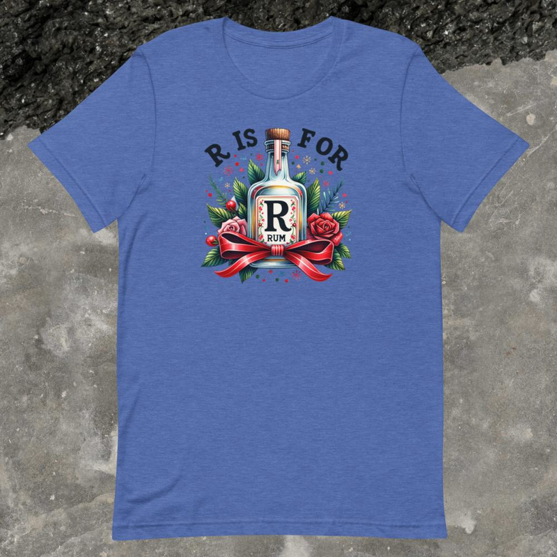 R Is For Rum TShirt Whimsical Bottle Illustration Tee Fun Alcohol Letter Shirt Unique Graphic Tee P 3