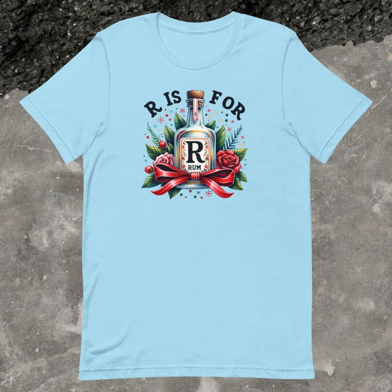 R Is For Rum TShirt Whimsical Bottle Illustration Tee Fun Alcohol Letter Shirt Unique Graphic Tee P 4