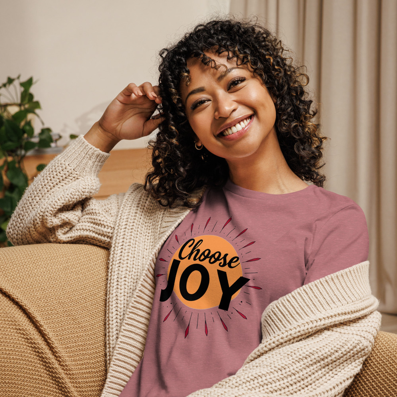 Choose Joy Womens Relaxed TShirt Inspirational Graphic TShirt Positive Vibes Tee Motivational Shirt 1