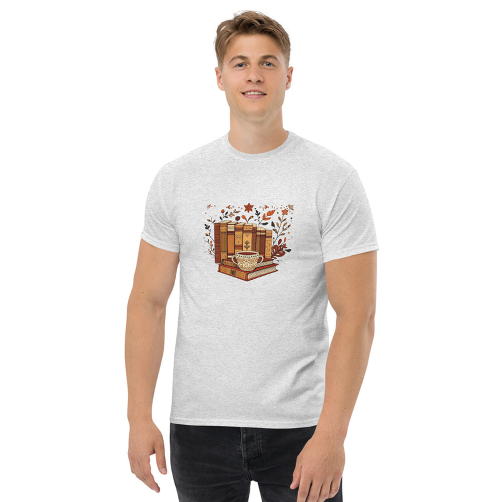 Unisex Classic Tee Vintage Books Coffee 7