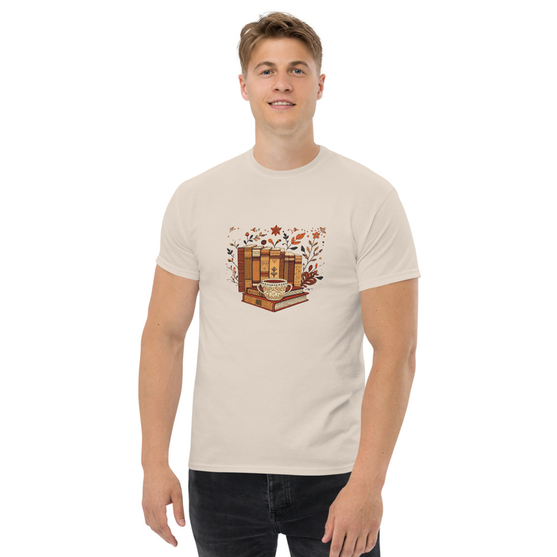 Unisex Classic Tee Vintage Books Coffee 3