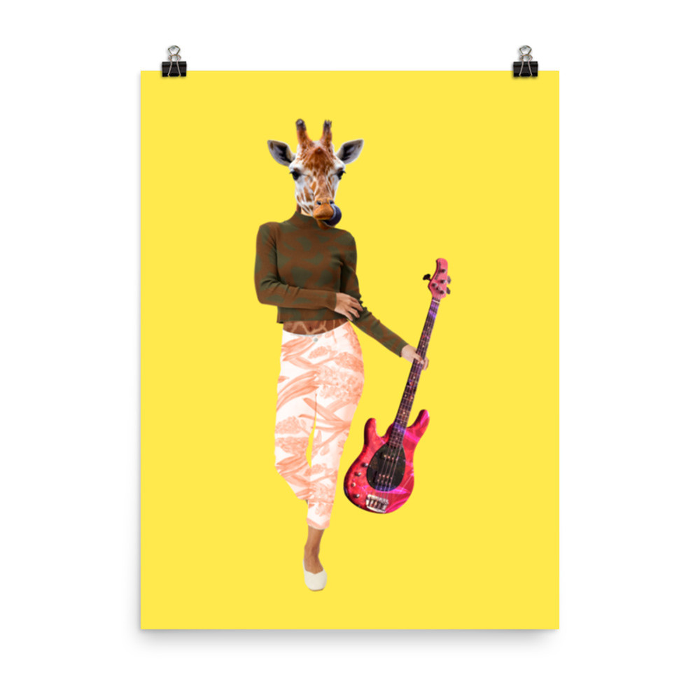 Giraffe Surreal Poster