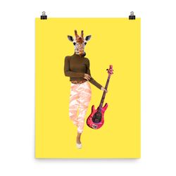 Giraffe Surreal Poster