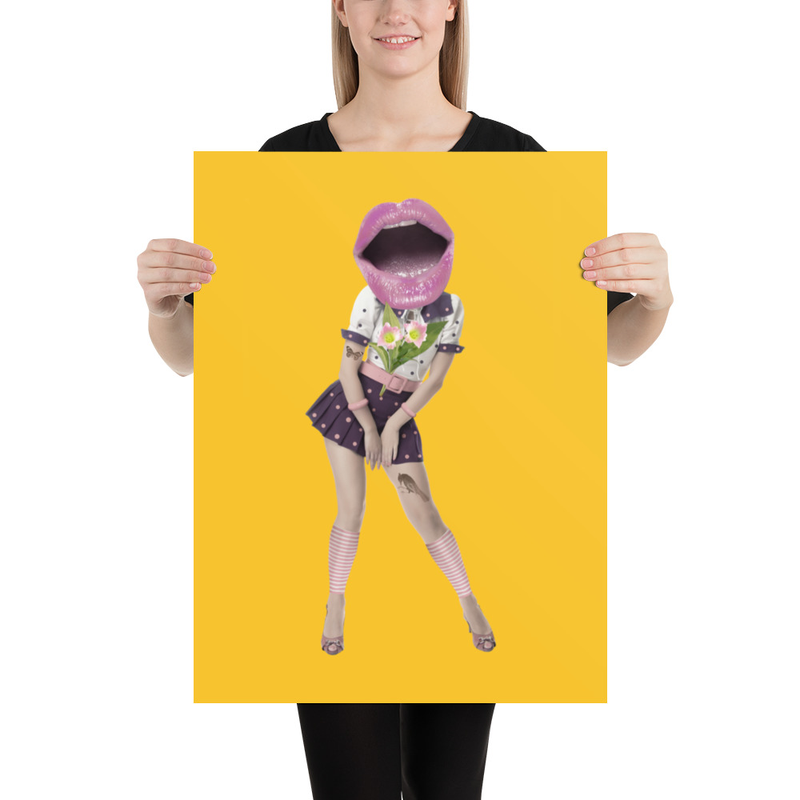 Lips Surreal Poster