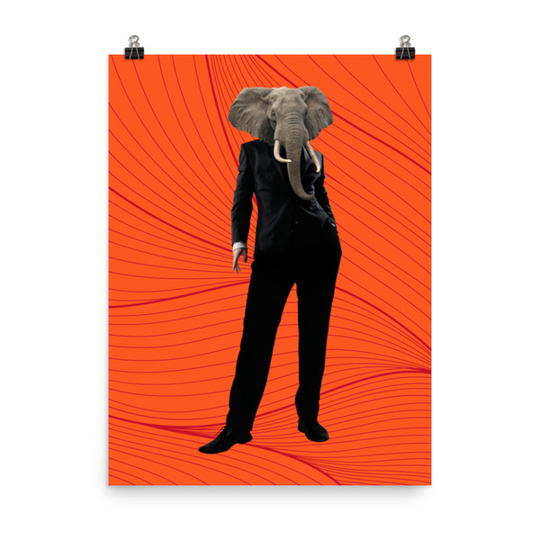 Elephant Surreal Poster