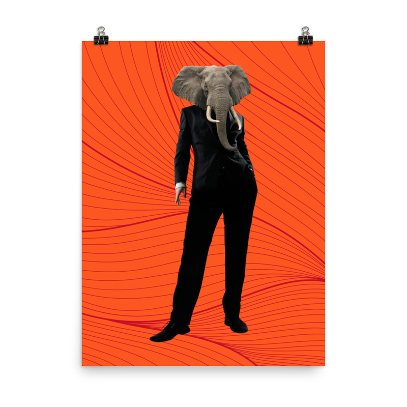 Elephant Surreal Poster
