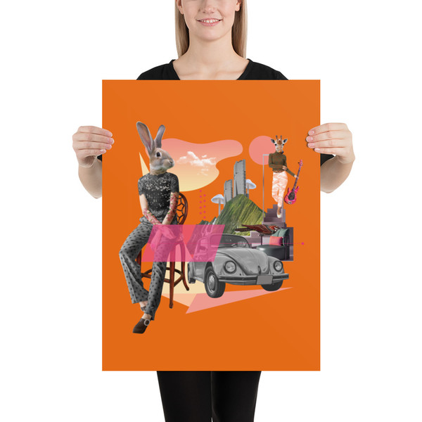 Bunny Collage Poster