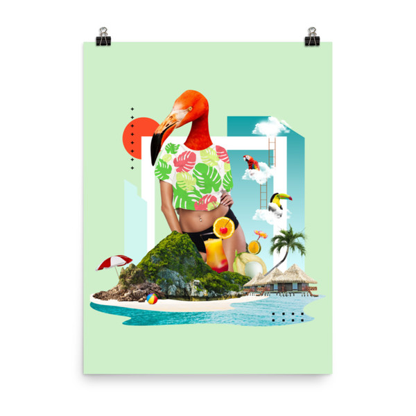 Tropical Collage Poster