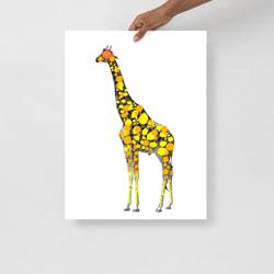 Giraffe Graffiti Poster