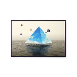 wall decor universe surreal metal print, 20 x 30 inch