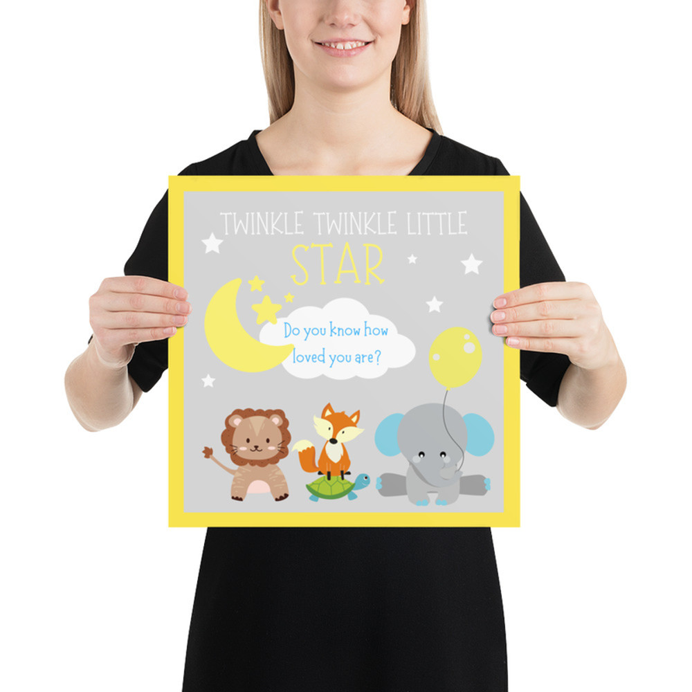 Nursery Boy Wall Art, Animals Poster Prints