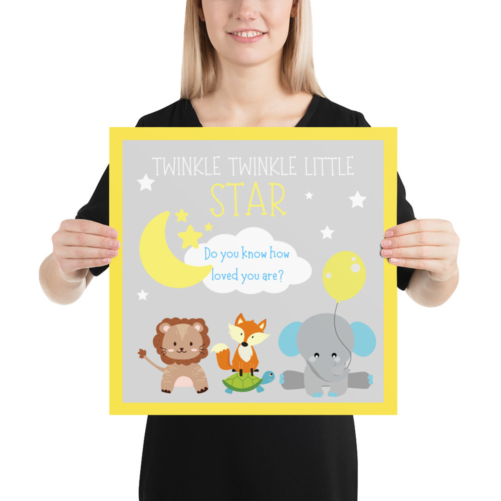 Nursery Boy Wall Art, Animals Poster Prints