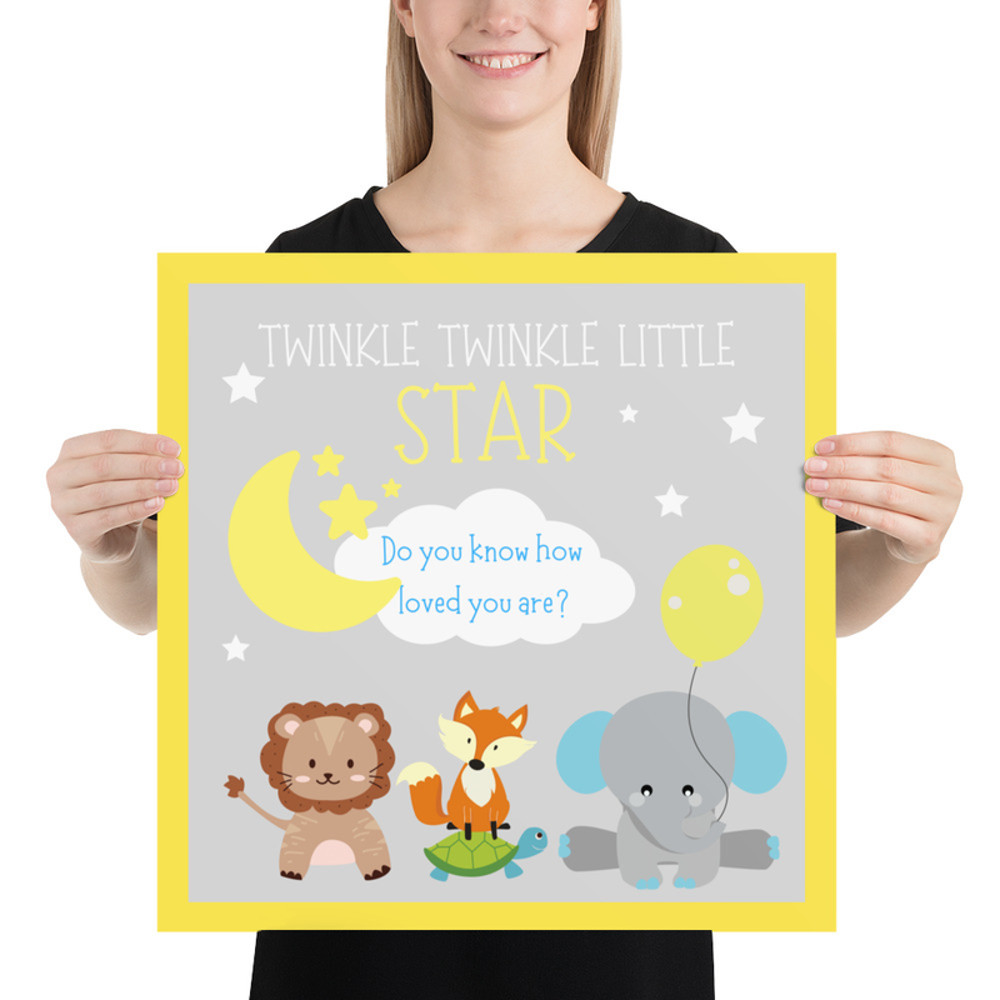 Nursery Boy Wall Art, Animals Poster Prints