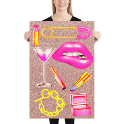 Glitter Fashion Modern Poster Print, Wall Decor Home